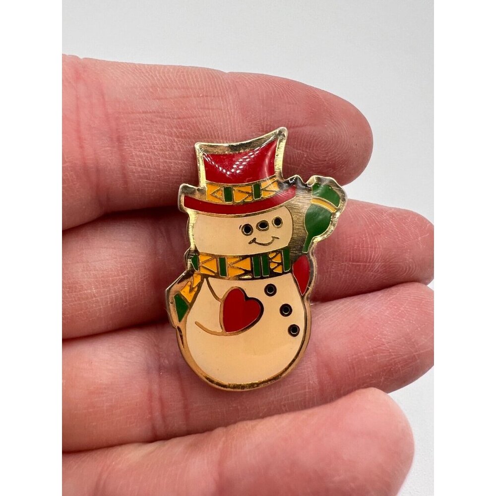 Vintage Christmas Brooches Pins Set of 13 Metal Stone Plastic Unsigned - Picture 9 of 16